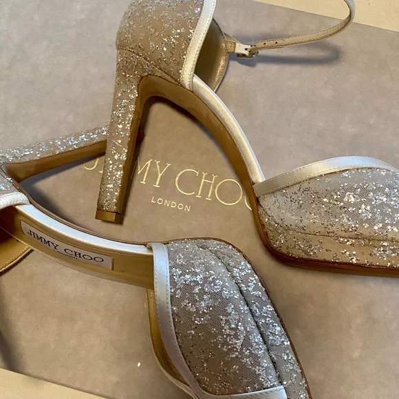 Jimmy Choo size 9 purchased for wedding and worn once paid 950 - Picture 7 of 7